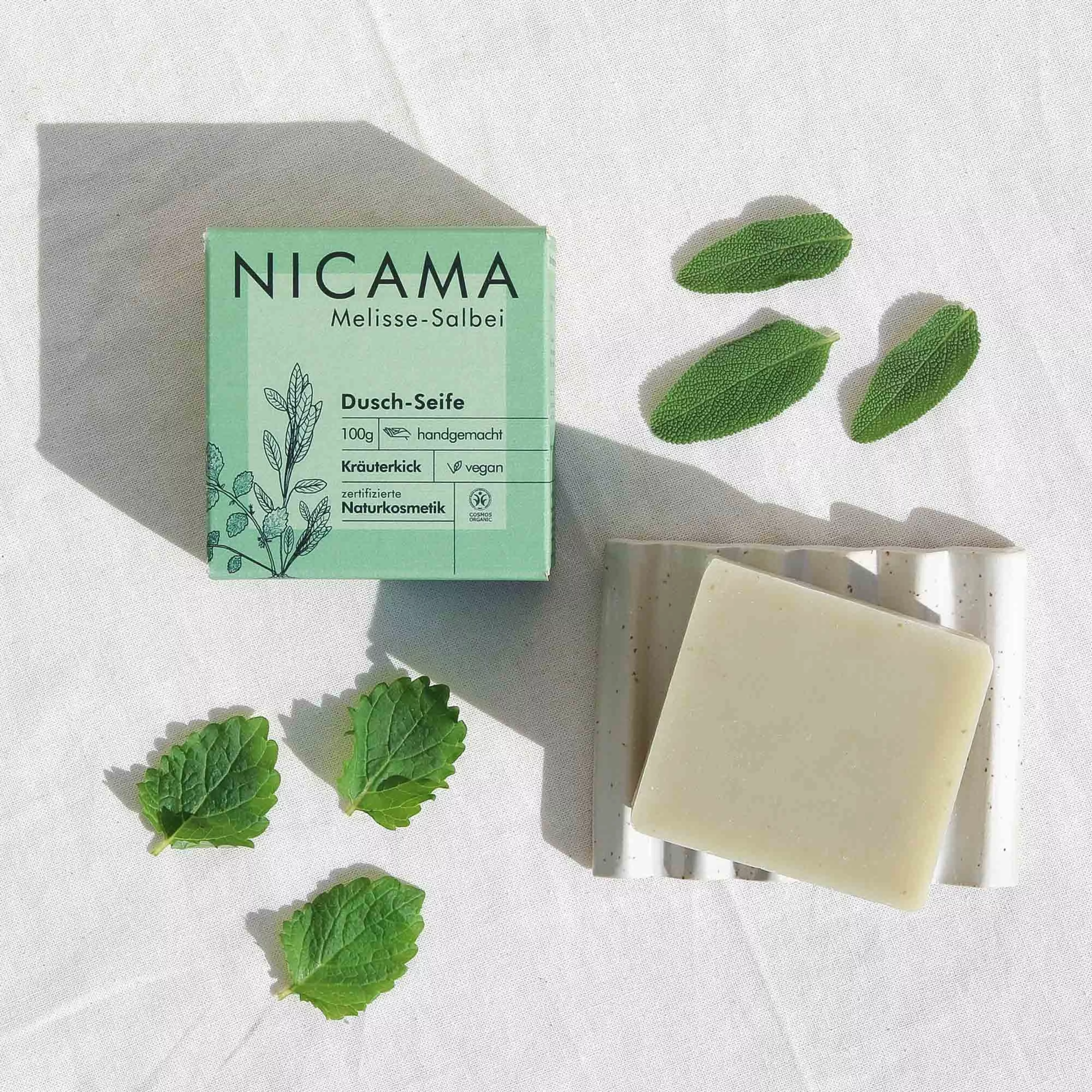 NICAMA Duschseife - Melisse-Salbei - 100g