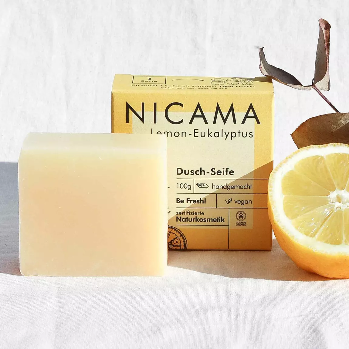 NICAMA - Duschseife - Lemon-Eukalyptus - 100g