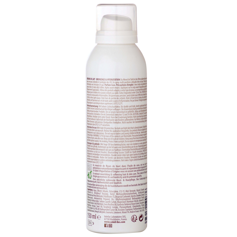 Sonnenmilch Spray, Bräunungsspray mit Monoi de Tahiti von Soleil des Iles