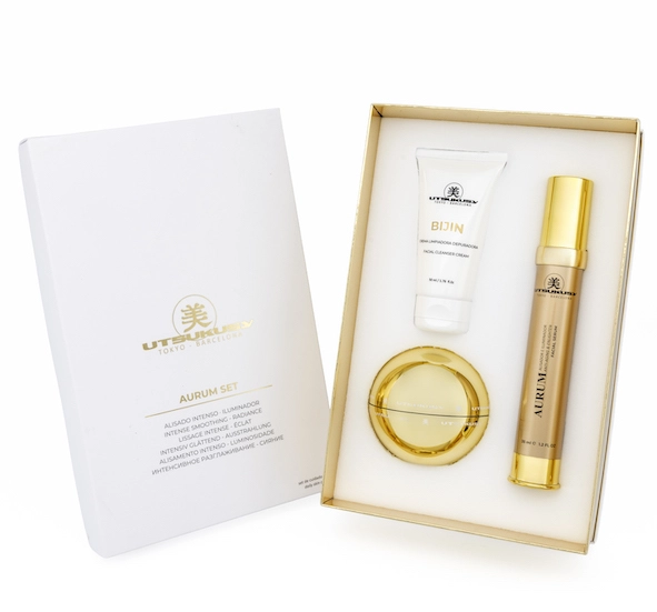 Gesichtspflege Set mit Gold und Aloe Vera