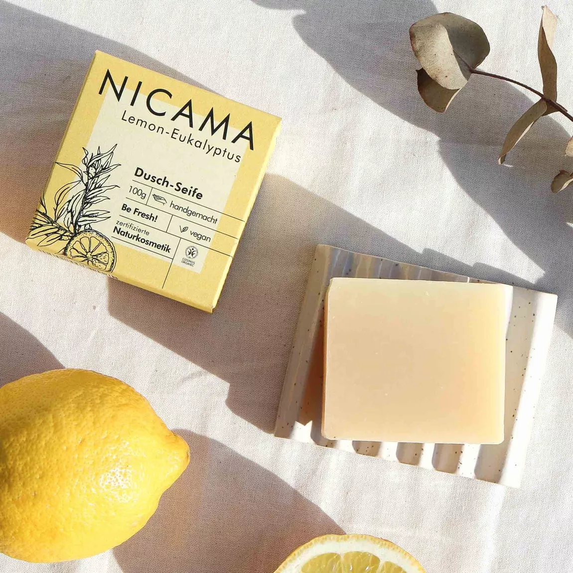 NICAMA - Duschseife - Lemon-Eukalyptus - 100g
