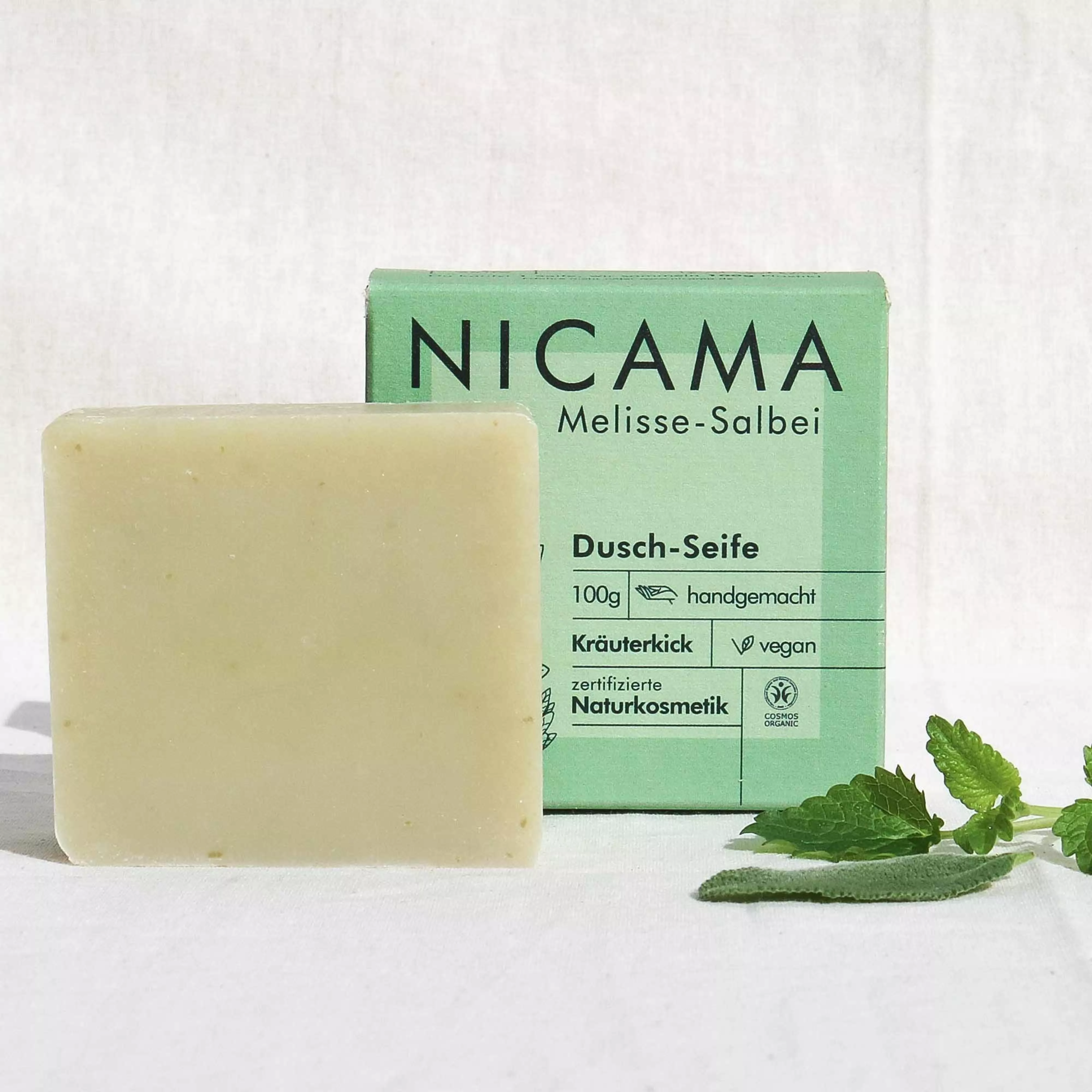 NICAMA Duschseife - Melisse-Salbei - 100g